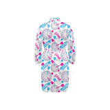 Darts Pattern Print Design 01 Men's Long Sleeve Belted Night Robe