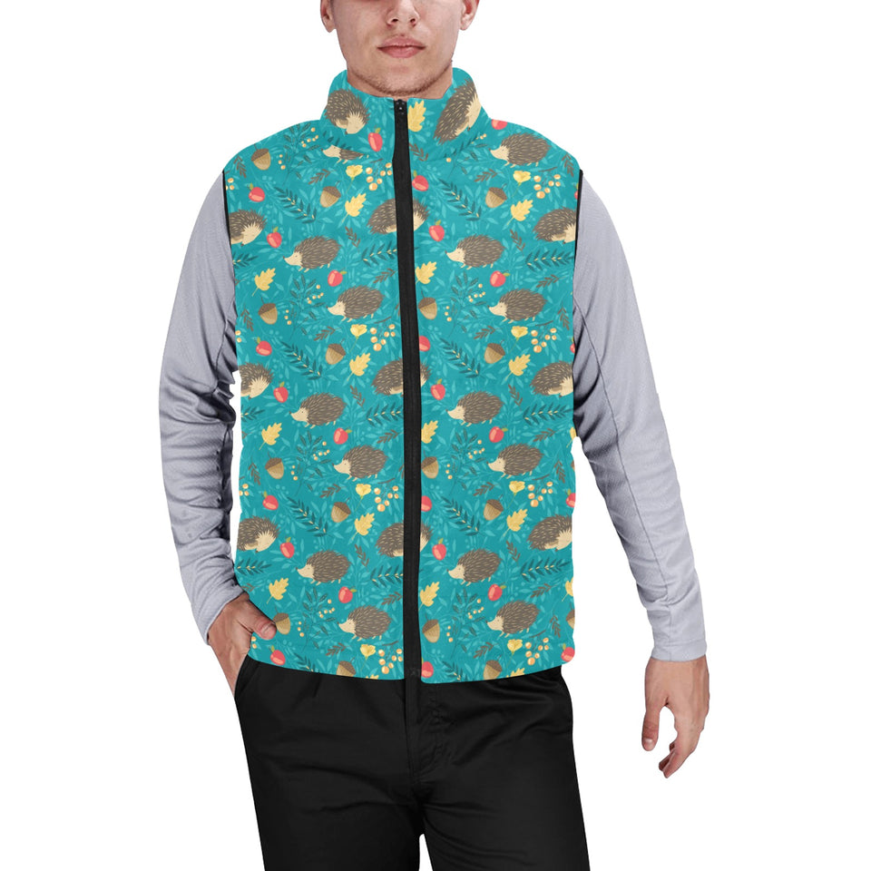 Hedgehog Pattern Print Design 01 Men's Padded Vest