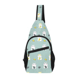 Cute hamster cheese pattern All Over Print Chest Bag