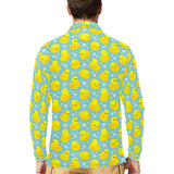 Duck Pattern Print Design 03 Men's Long Sleeve Polo Shirt