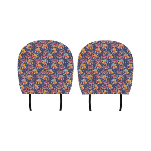 Goldfish Pattern Print Design 05 Car Headrest Cover