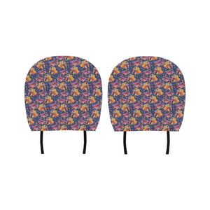 Goldfish Pattern Print Design 05 Car Headrest Cover