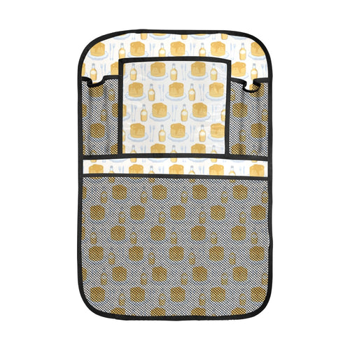Pancake Pattern Print Design 05 Car Seat Back Organizer