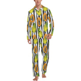 papaya design pattern Men's Long Pajama Set