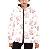 Garlic pattern Kids' Boys' Girls' Padded Hooded Jacket
