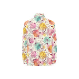 Clock butterfly pattern Women's Long Sleeve Polo Shirt