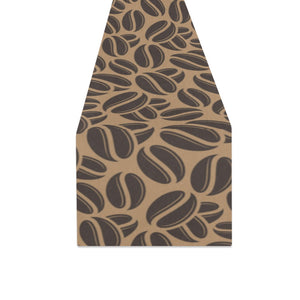 Coffee bean on brown background Table Runner