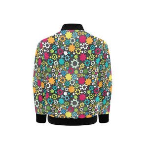 Gear Pattern Print Design 03 Kids' Boys' Girls' Bomber Jacket
