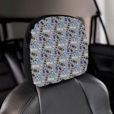 Skate Board Pattern Print Design 03 Car Headrest Cover