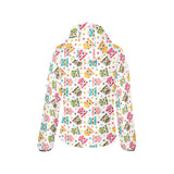 Color cute owl pattern Women's Padded Hooded Jacket