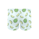 Durian pattern blue background Men's Swimming Trunks