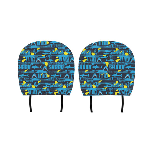 Shark dangerous Car Headrest Cover