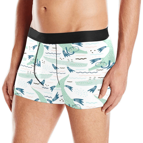 Crocodile diver pattern Men's All Over Print Boxer Briefs Men's Underwear