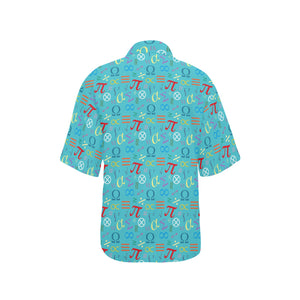 Math Pattern Print Design 02 Women's All Over Print Hawaiian Shirt