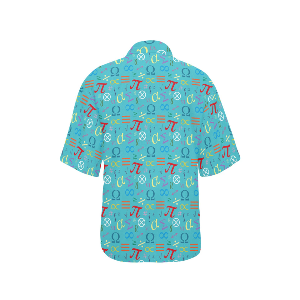 Math Pattern Print Design 02 Women's All Over Print Hawaiian Shirt