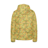 Corn Pattern Print Design 01 Kids' Boys' Girls' Padded Hooded Jacket