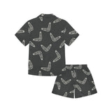Hand drawn boomerang Australian aboriginal ornamen Kids' Boys' Girls' V-Neck Short Pajama Set