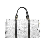 Spider web cobweb pattern white background Travel Bag