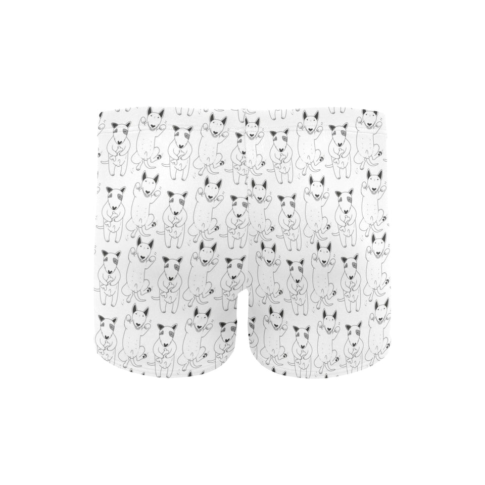 Bull Terrier Pattern Print Design 02 Men's Swimming Trunks