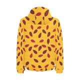 Passion fruit texture Men's Padded Hooded Jacket