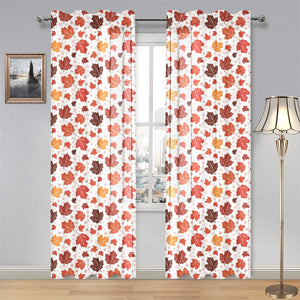 Colorful Maple Leaf pattern Gauze Curtain