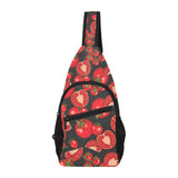 Tomato black background All Over Print Chest Bag