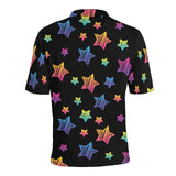 Colorful star pattern Men's All Over Print Polo Shirt