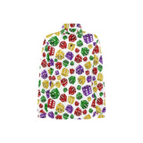Dice Pattern Print Design 03 Women's Long Sleeve Polo Shirt