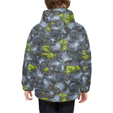 blueberry pattern Kids' Boys' Girls' Padded Hooded Jacket