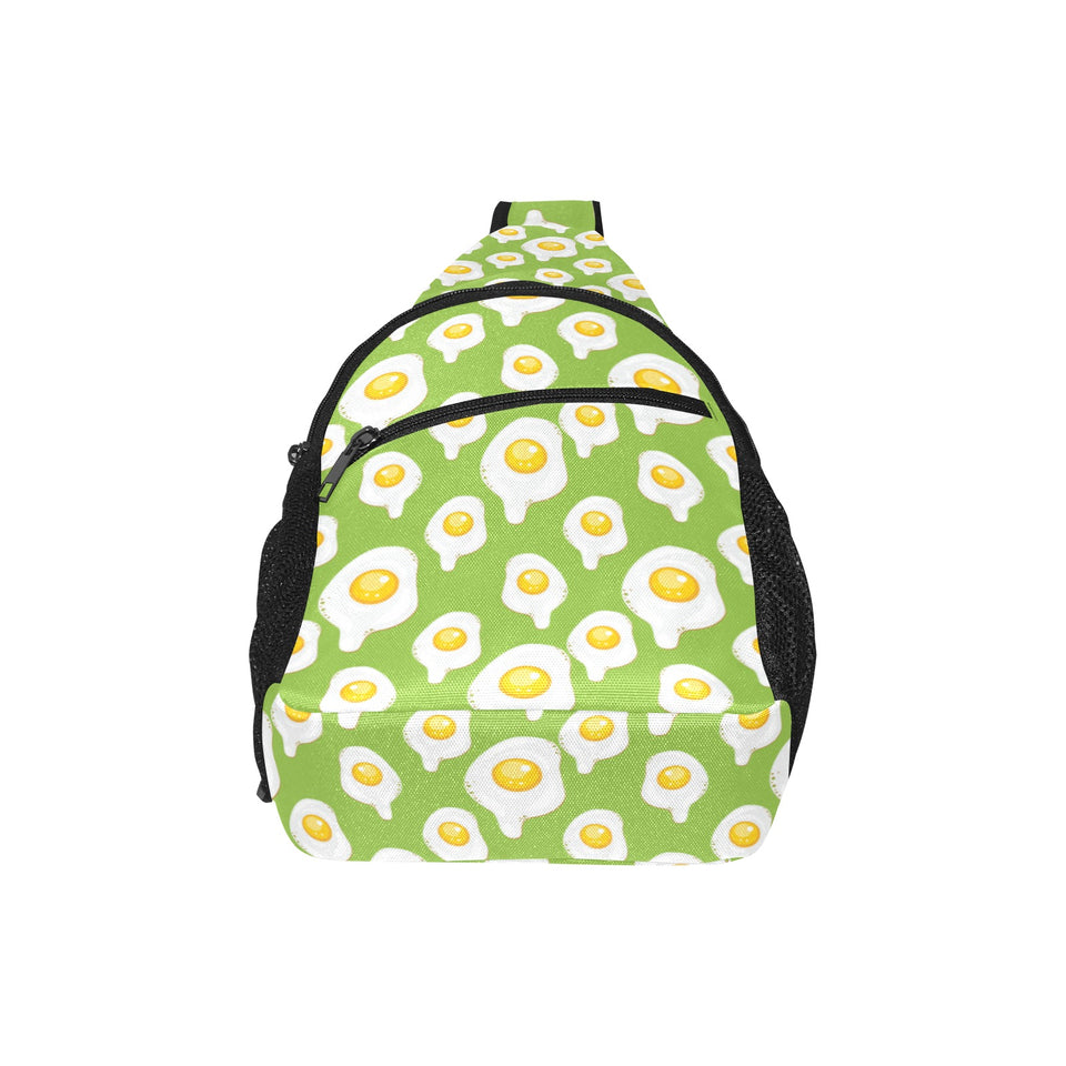Fried Eggs Pattern Print Design 01 All Over Print Chest Bag