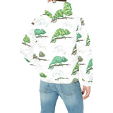 Chameleon lizard pattern Men's Padded Hooded Jacket