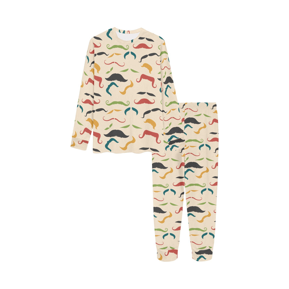 Mustache Beard Pattern Print Design 03 Kids' Boys' Girls' All Over Print Pajama Set