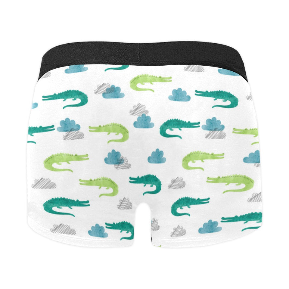 watercolor crocodile pattern Men's All Over Print Boxer Briefs Men's Underwear