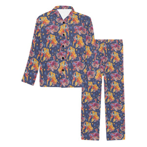 Goldfish Pattern Print Design 05 Men's Long Pajama Set
