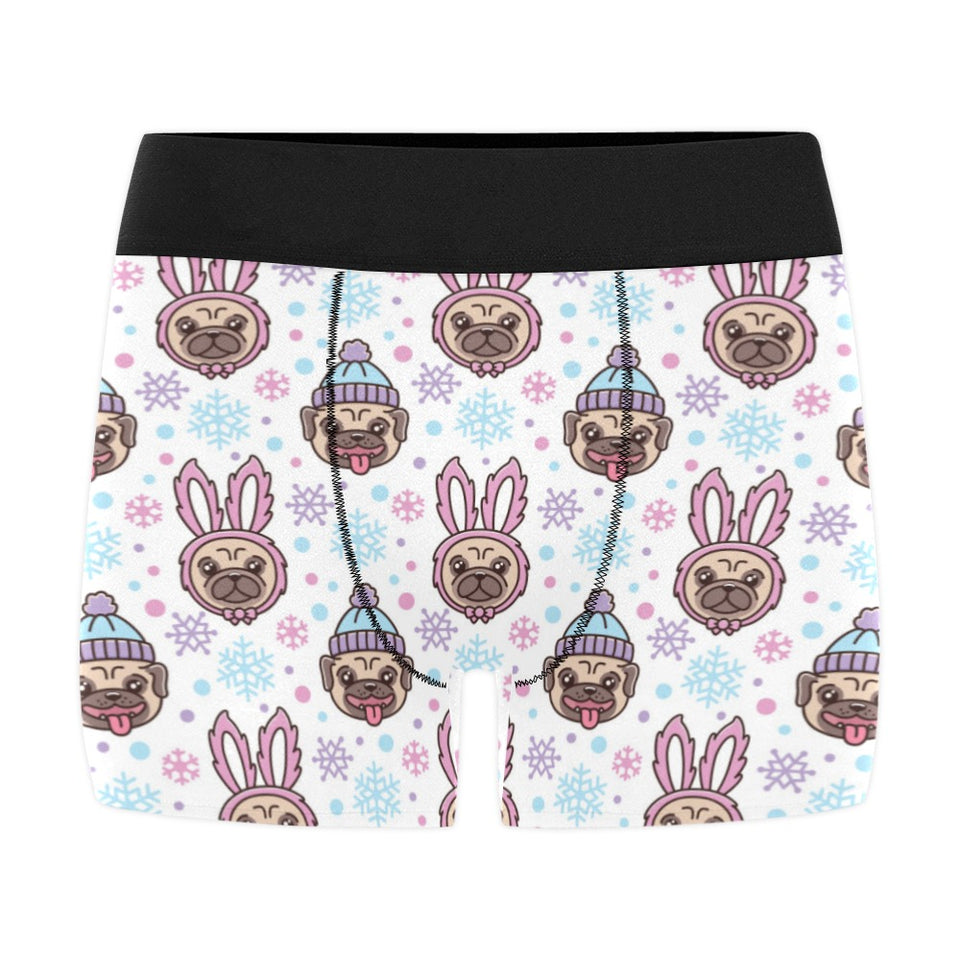 Cute pug hat rabbit costume pattern Men's All Over Print Boxer Briefs Men's Underwear