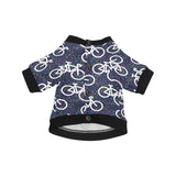 Bicycle Pattern Print Design 03 All Over Print Pet Dog Round Neck Fuzzy Shirt