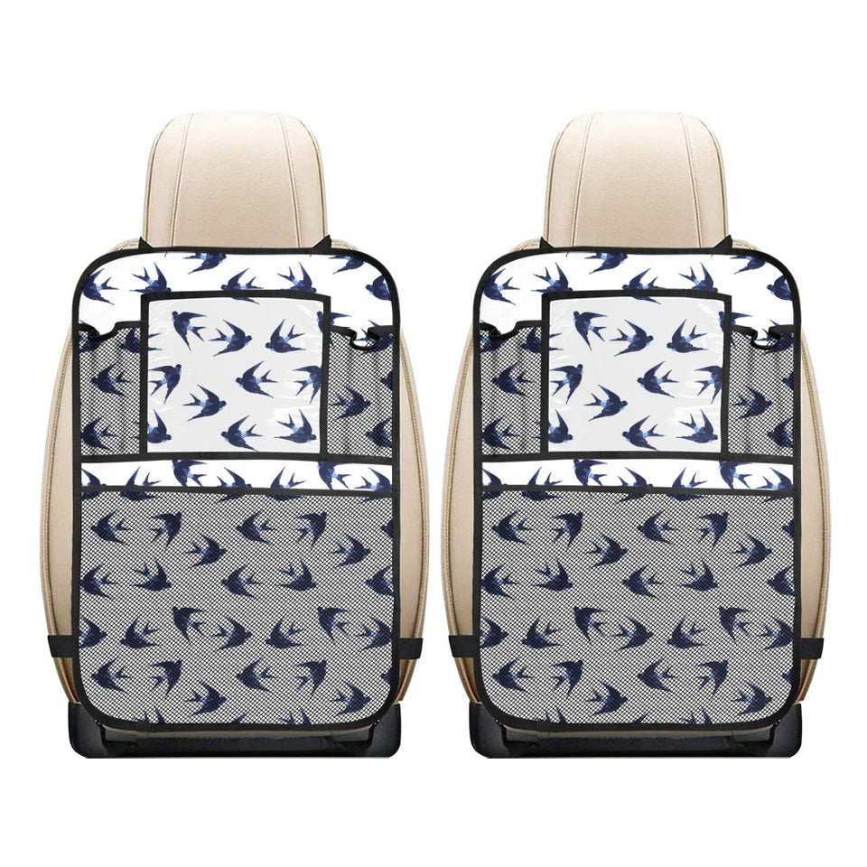 Swallow Pattern Print Design 03 Car Seat Back Organizer