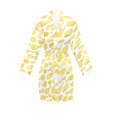 Potato Chips Pattern Print Design 02 Women's Long Sleeve Belted Night Robe