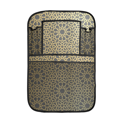 arabic star gold pattern Car Seat Back Organizer