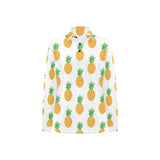 Pineapples pattern Women's Long Sleeve Polo Shirt