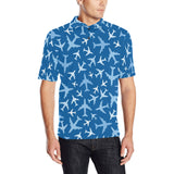 Airplane pattern in the sky Men's All Over Print Polo Shirt