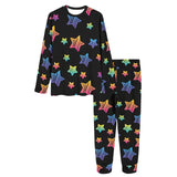 Colorful star pattern Women's All Over Print Pajama Set