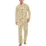 hand drawn peanuts pattern Men's Long Pajama Set