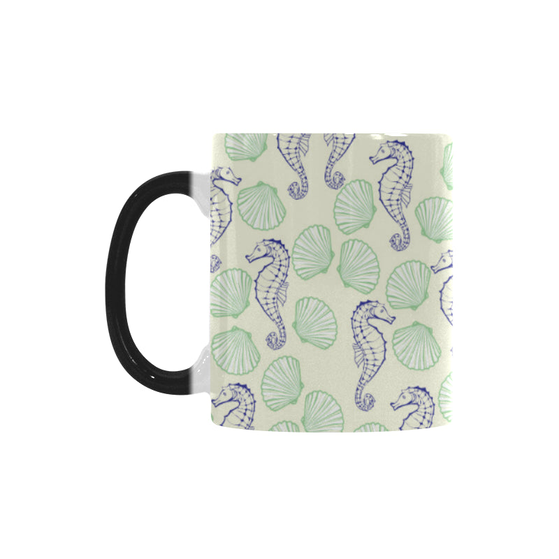Seahorse shell pattern Morphing Mug Heat Changing Mug