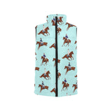Horses running horses rider pattern Women's Padded Vest
