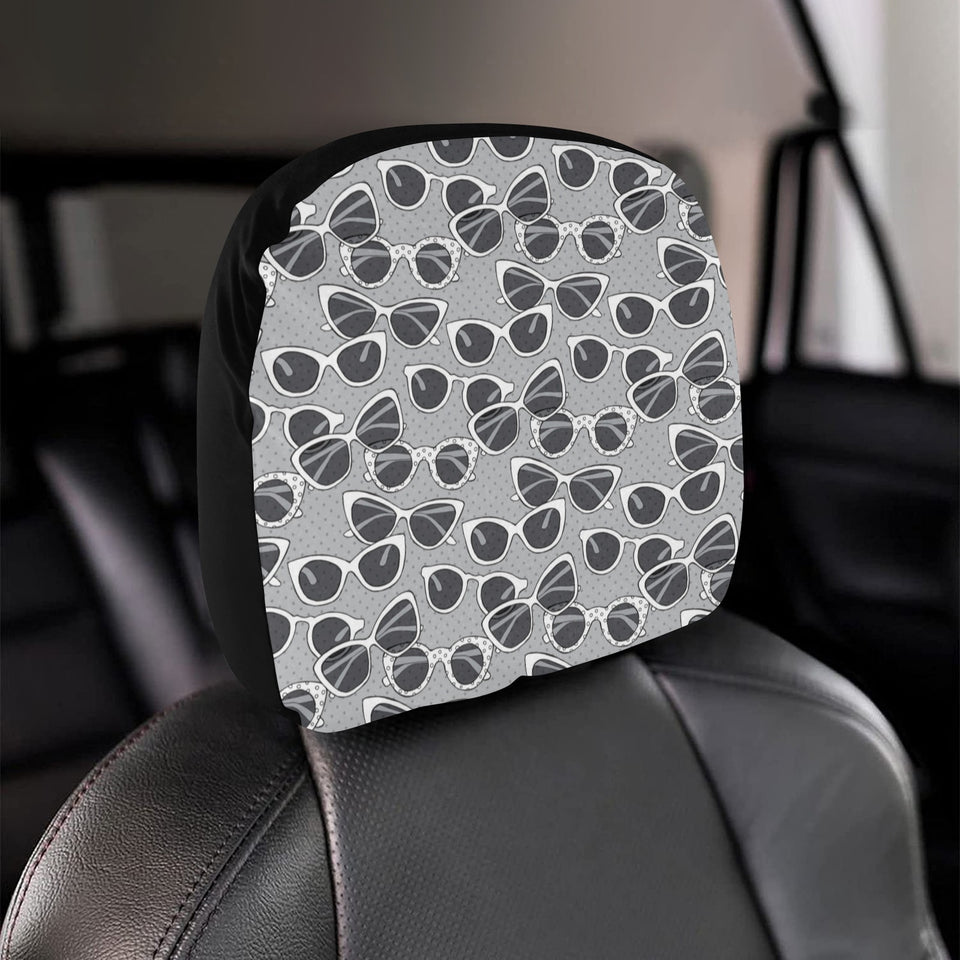 Sun Glasses Pattern Print Design 04 Car Headrest Cover