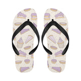 Cakes pies tarts muffins and eclairs purple bluebe Unisex Flip Flops