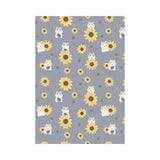 Cute hamster sunflower pattern background House Flag Garden Flag