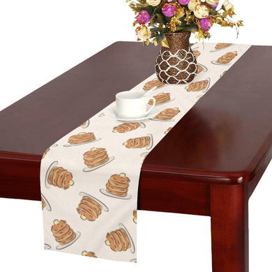 Pancake Pattern Print Design 01 Table Runner