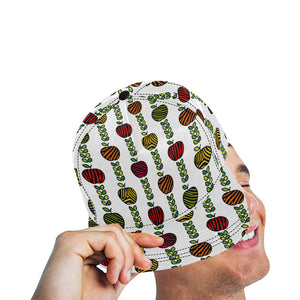 colorful apples leave zebra stripe All Over Print Snapback Cap